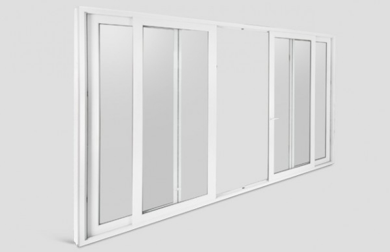 Porta de Correr Interna Pvc Itatiba - Porta de Correr Pvc 4 Folhas